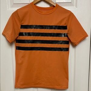 Orange and Dark Grey Striped Swimming/ diving Kids Shirt